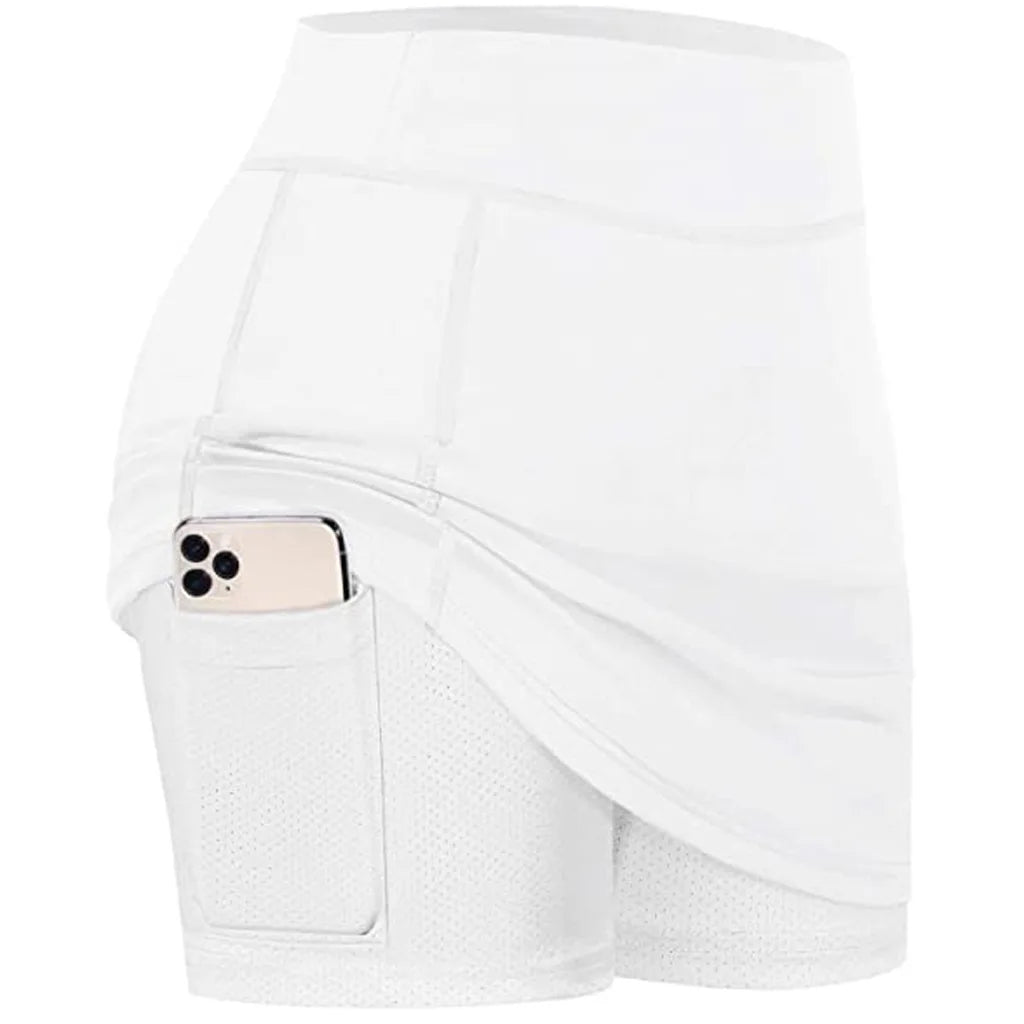 Women Sports Tennis Skirts Golf Skirt Fitness Shorts High Waist Athletic Running Skirt Quick Dry Sport Skort Pocket Tennis Dress