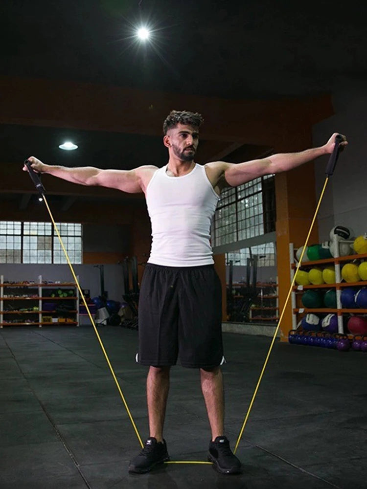 Resistance Bands with Handles Elastic Exercise Bands Workout Bands Fitness Bands for Muscle Training/Shape Body/Physical Therapy