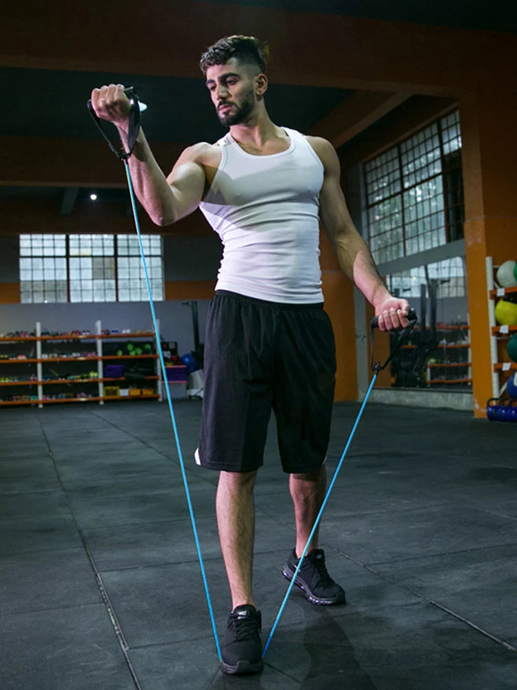 Resistance Bands with Handles Elastic Exercise Bands Workout Bands Fitness Bands for Muscle Training/Shape Body/Physical Therapy