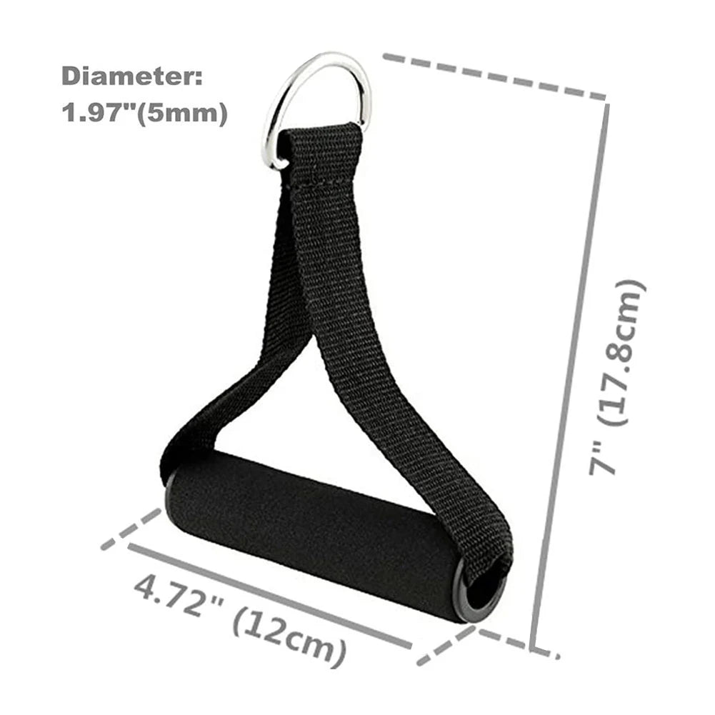 2Pcs Gym Resistance Bands Handles Anti-Slip Exercise Handles Fitness Strap Attachment Grips for Pilates Yoga Strength Trainer