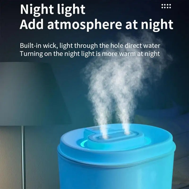 Baby Humidifiers For Nursery 6L Silent Aromatherapy Diffuser Large Capacity Air Purifier Double Spray Nozzle Personal Humidifier