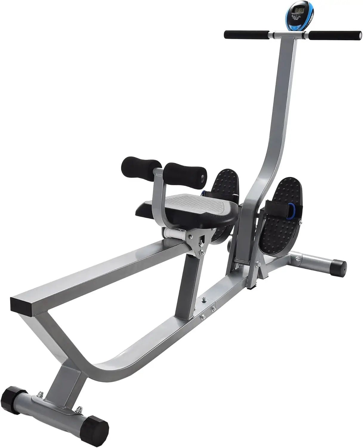 Hydraulic Rower Machine with Smart Workout App - Rowing Machine with Adjustable Resistance for Home Gym Fitness