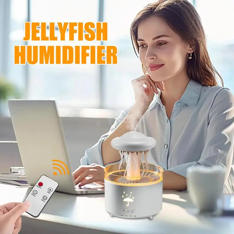 Jellyfish Raindrop Diffuser with 7 Changing Colors Diffuser Aromatherapy Diffuser with Intelligent automatic shut-off function