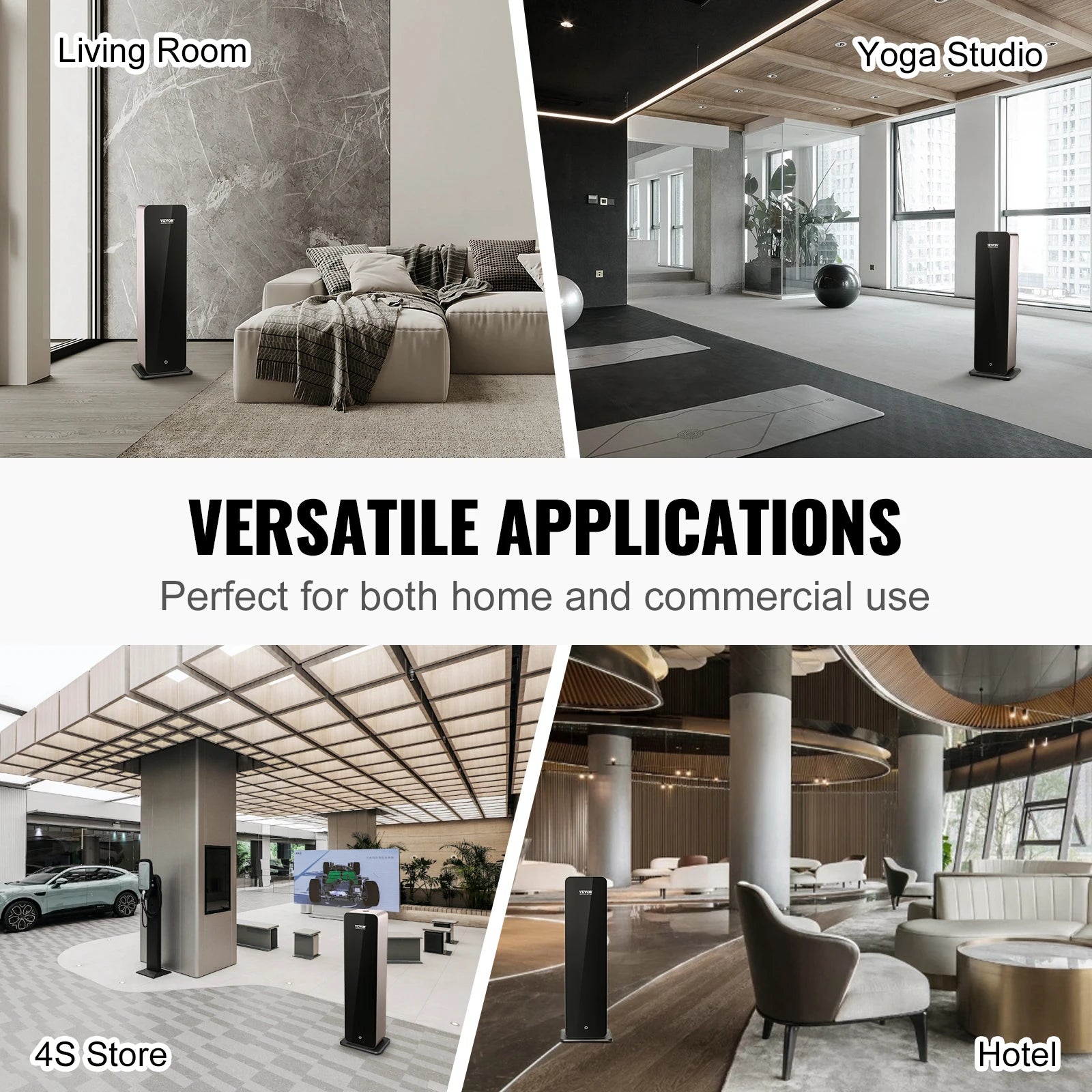 VEVOR Bluetooth Smart Cold Scent Air Diffuser 3000sq.ft Floor Standing Aromatherapy Machine for Large Room Office Hotel