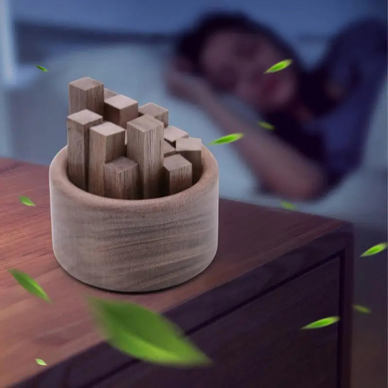 Small wood pile Essential Oil diffuser Multipurpose home wooden car aromatherapy box Decor Air Freshener(no essential oils)