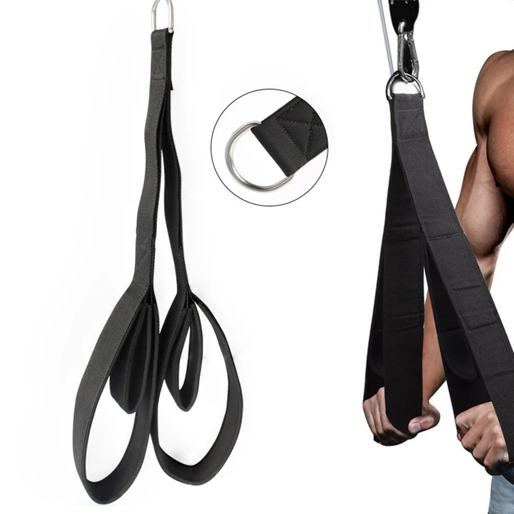 Long Triceps Strap Anti-Slip Muscle Training Tricep Rope Cable Multi-Purpose Tricep Pull Down Rope for Gym Fitness Accessories
