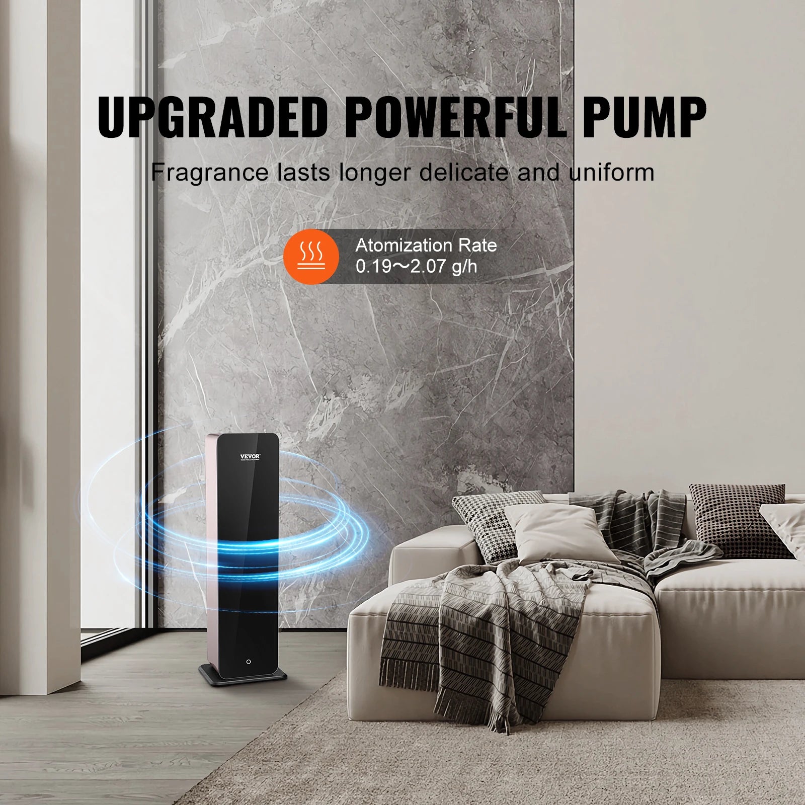 VEVOR Bluetooth Smart Cold Scent Air Diffuser 3000sq.ft Floor Standing Aromatherapy Machine for Large Room Office Hotel