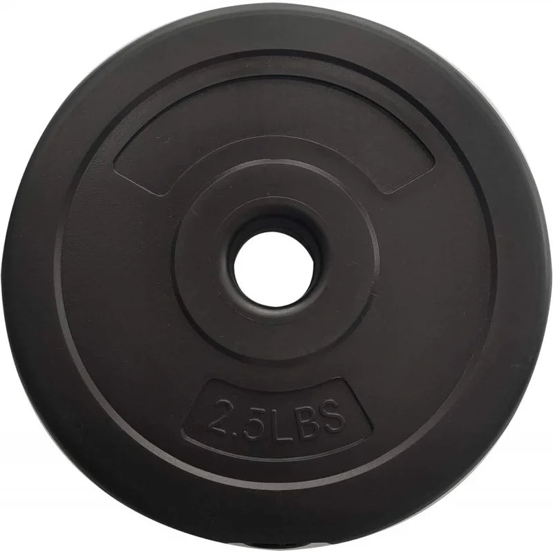Fitness 40 Pound All Purpose Vinyl Weight Dumbbell Set with 2.5 Pound and 7.5 Weights Collar Locks, 14 Piece