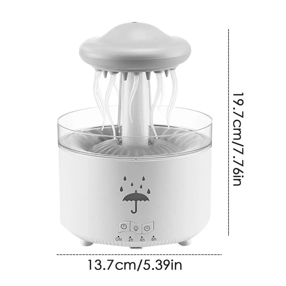Jellyfish Raindrop Diffuser with 7 Changing Colors Diffuser Aromatherapy Diffuser with Intelligent automatic shut-off function